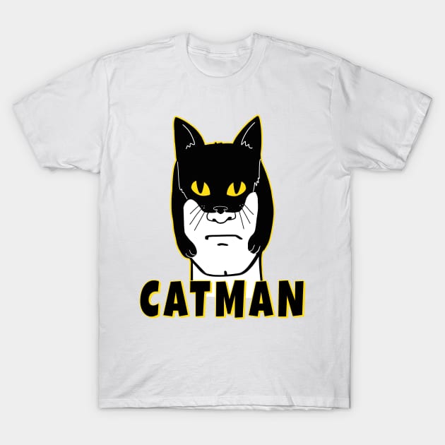 CatMan New Super Hero in Town T-Shirt by SusanaDesigns